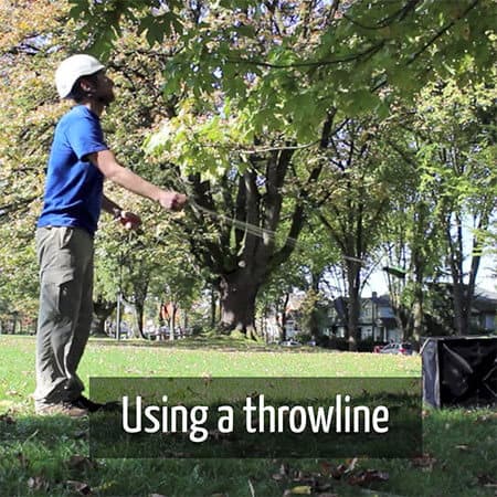 Using a throw ball