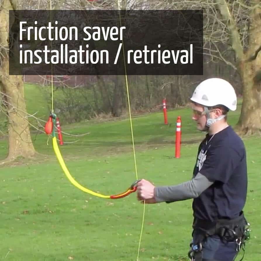 Installing/retrieving a friction saver