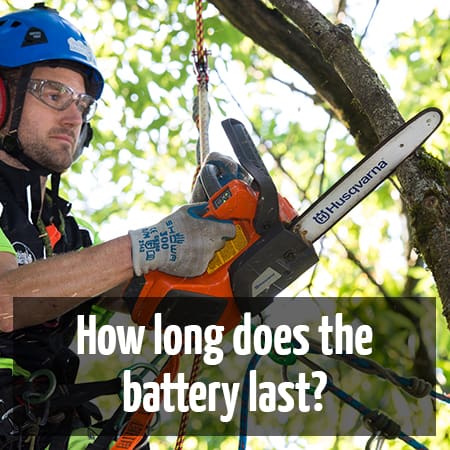 Husqvarna T536Li XP | How long will the battery last? by ClimbingArborist.com