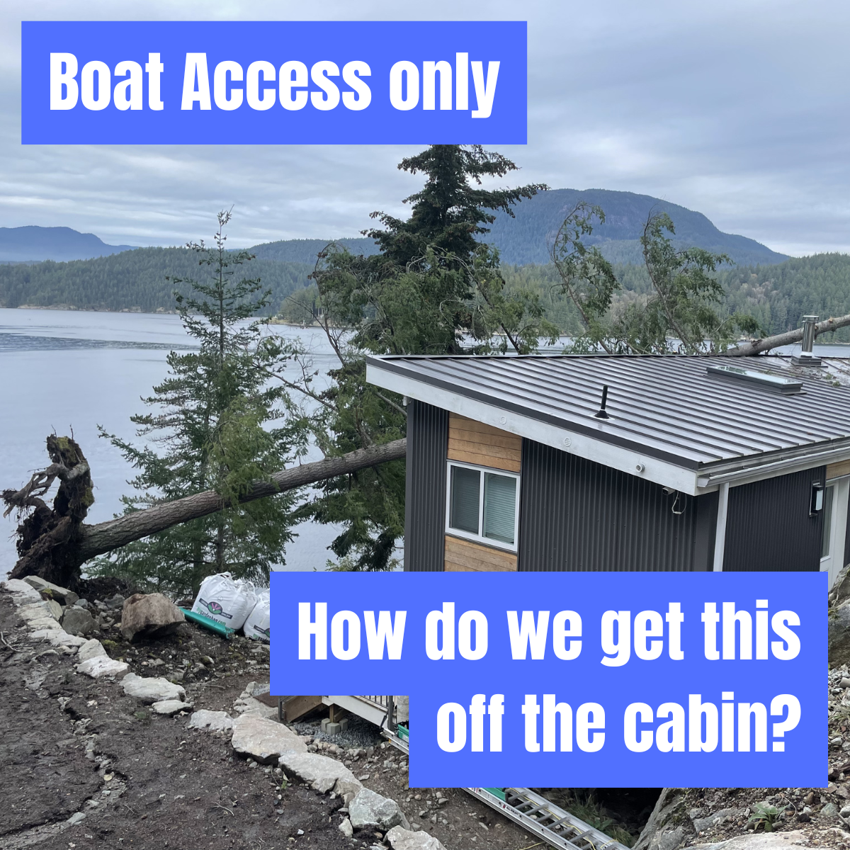 lifting Fallen Fir off house - ClimbingArborist.com