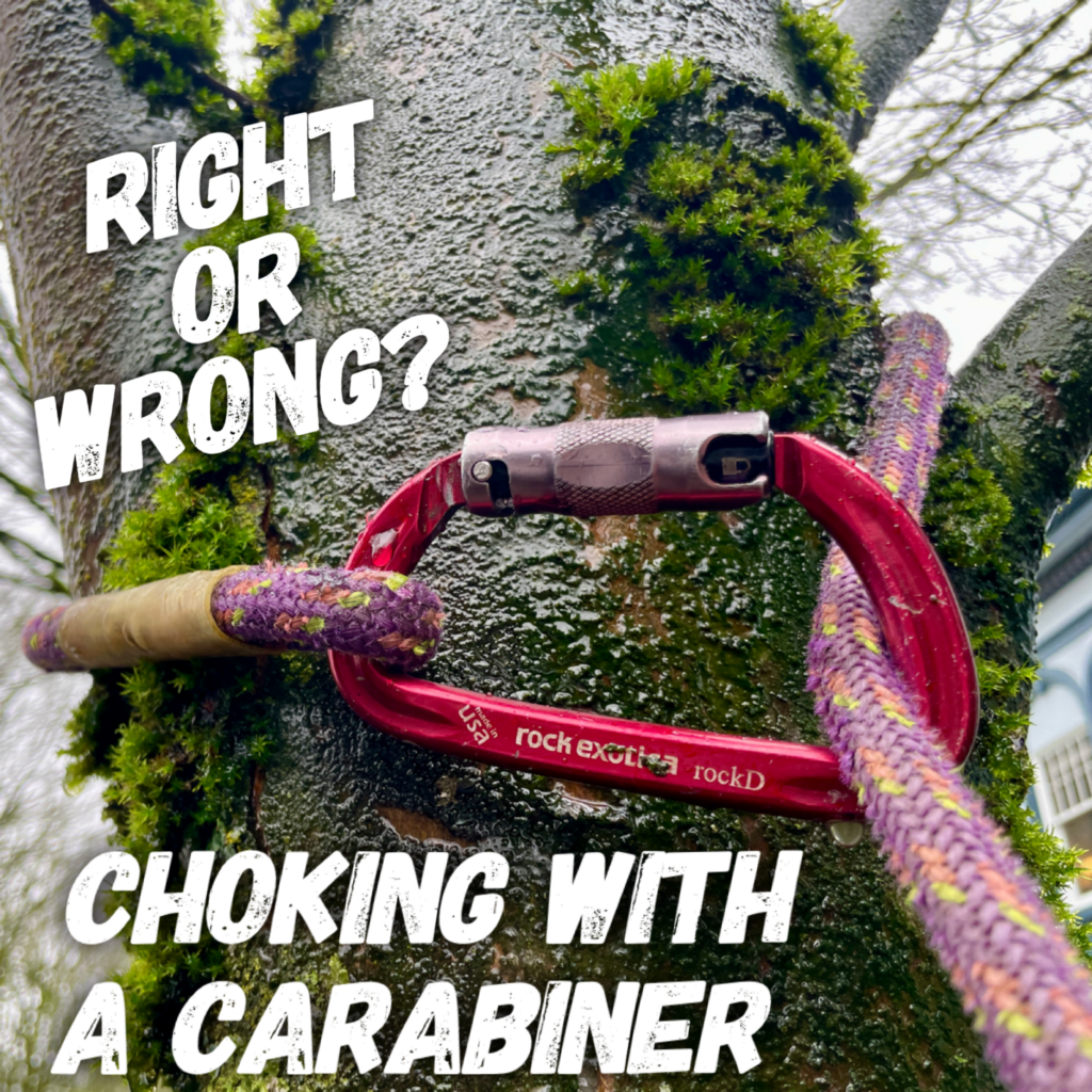 choking with a carabiner - ClimbingArborist.com
